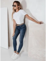 Dámske skinny džínsy modré FashionStreet UY2816