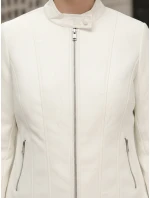 Dámska kožená bunda TRENDY FUSION white FashionStreet TY5478