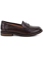 Dámske poltopánky typu loafers, hnedé, Potocki JE19380