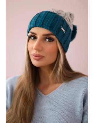 Fleecová čiapka Paris K212 grey+marine