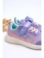 Lekkie Dziecięce Buty Sportowe Memory Foam System Big Star LL374151 Fioletowe