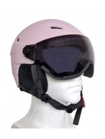 Dámska lyžiarska prilba so zabudovanými okuliarmi 4FWAW23AHELF032-56S Light Pink - 4F Dámska lyžiarska prilba so zabudovanými okuliarmi 4FWAW23AHELF032-56S Light Pink - 4F