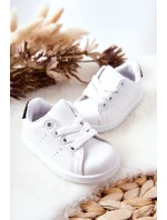 Dziecięce Tenisówki Biało-Czarne Glossy