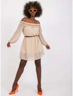 Dámske šaty-DHJ-SK-6831.36-béžové