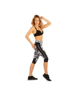 Dámske krátke čiernobiele športové legíny A6103 - Litex Dámske krátke čiernobiele športové legíny A6103 - Litex