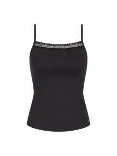 Dámske tričko GO Ribbed Spaghetti Top - BLACK - black 0004 - SLOGGI