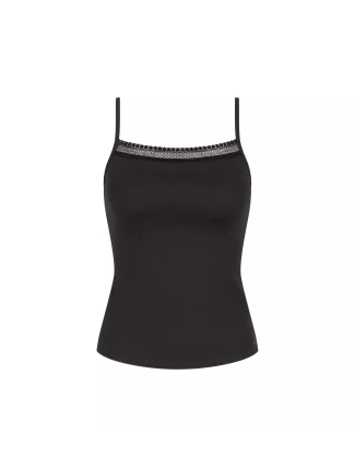 Dámske tričko GO Ribbed Spaghetti Top - BLACK - black 0004 - SLOGGI Dámske tričko GO Ribbed Spaghetti Top - BLACK - black 0004 - SLOGGI
