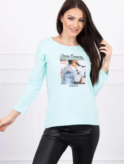 Blúzka s potlačou Collage mint