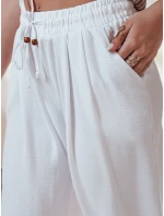Dámske ležérne široké nohavice LOVETRIP white FashionStreet UY2640