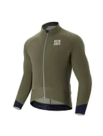 Rockbros YDWT014 zimná dvojvrstvová fleecová cyklistická bunda veľkosť XXL - zelená