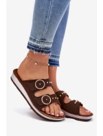 Pohodlné dámske papuče Inblu CP000054 brown