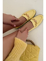 Dámské mokasíny s ozdobným detailem Žluté Rosynne