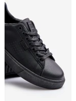 Trampki Sneakersy Męskie Z Eko Skóry Big Star OO174117 Czarne