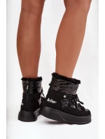 Dámske zimné topánky na platforme Lee Cooper LCJ 25 03 3814 Black