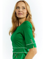 Monnari Dámske šaty s fľaškovo zelenou výzdobou