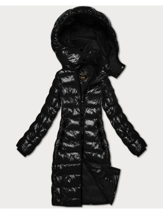 Lesklá prešívaná bunda do pása Libland Black (LD-7778) Lesklá prešívaná bunda do pása Libland Black (LD-7778)
