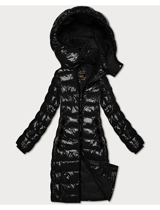 Lesklá prešívaná bunda do pása Libland Black (LD-7778) Lesklá prešívaná bunda do pása Libland Black (LD-7778)