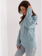 Jumper AT SW 0146.10P tmavá mentolová
