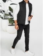 Pánska prešívaná vesta čierna FashionStreet TX5076 Pánska prešívaná vesta čierna FashionStreet TX5076
