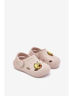 Klapki Dziecięce Piankowe Z Przypinką LEMIGOSE 880 Beżowe