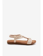 Dámske sandále Flat Gold Artiker 58C0628