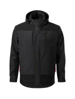 Vertex pánska zimná softshellová bunda ebony gray