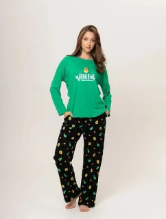Dámske pyžamo 165/01 zelené s avokádom - Karol