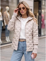 Dámska prešívaná bunda s kapucňou, svetlosivá, FashionStreet TY5867 Dámska prešívaná bunda s kapucňou, svetlosivá, FashionStreet TY5867