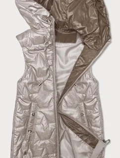 Dámsky top bez rukávov S'West s rebrovaným lemom v perlovo ružovej farbe (B8240-51)