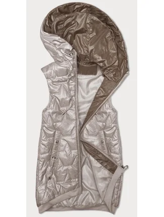 Dámsky top bez rukávov S'West s rebrovaným lemom v perlovo ružovej farbe (B8240-51) Dámsky top bez rukávov S'West s rebrovaným lemom v perlovo ružovej farbe (B8240-51)