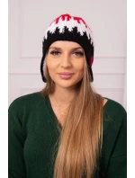 Dámska čiapka Nikol K405 červená+biela+čierna
