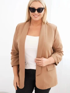 Dámska bunda Plus Size bez podšívky XL/2XL camel