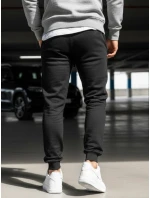 Pánske čierne tepláky FashionStreet UX2395