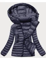 Tmavo modrá dámska bunda s kapucňou (23032) Tmavo modrá dámska bunda s kapucňou (23032)