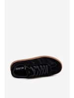 Zamszowe Sneakersy Damskie Big Star SS274673 HI-POLY SYSTEM Czarne