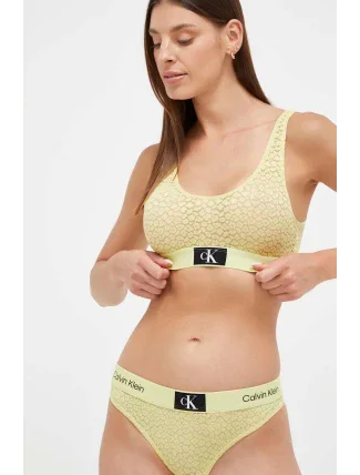 Dámska športová podprsenka 1996 QF7233E-9LD žltá - Calvin Klein
