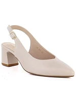 Dámske lodičky s remienkom béžovej farby Sergio Leone SK463