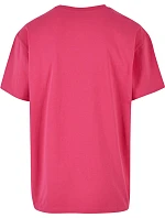 Build your Brand BY 102 Tričko oversize z hrubej bavlny 56.0102, farba hibiscus pink