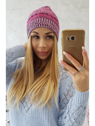 Fleecová čiapka Patrycja K254 fuchsiová+ružová