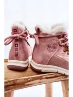 Dziecięce Ocieplane Botki Na Suwak Big Star KK374177 Różowe