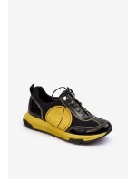 Damskie Buty Sportowe Skórzane Maciejka 06295-01 Czarno-Żółte Damskie Buty Sportowe Skórzane Maciejka 06295-01 Czarno-Żółte