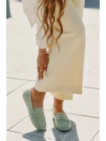 Zamszowe Mokasyny Damskie Big Star RR274945 Zielone