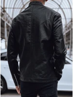 Pánska kožená bunda čierna FashionStreet TX4711