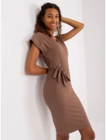 Dámske šaty RV SK 8018.91 Brown - Rue Paris