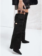 Dámske semišové čierne topánky FashionStreet ZY1150 Dámske semišové čierne topánky FashionStreet ZY1150