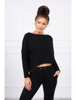 Súprava s oversize blúzkou čiernej farby
