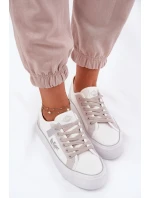 Trampki Damskie Na Platformie Lee Cooper LCW-25-31-3479L Biało-Szare