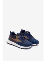 Buty Sportowe Sneakersy Męskie Big Star RR174279 HI-POLY SYSTEM Granatowe