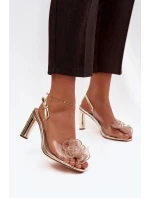 Sandále na podpätku model 225149 Vykročte štýlovo