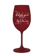 KDYŽ JSOU TY VÁNOCE - bordó sklenice na víno 350 ml KDYŽ JSOU TY VÁNOCE - bordó sklenice na víno 350 ml